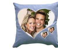 cuscino jeans cuore Personalizzato