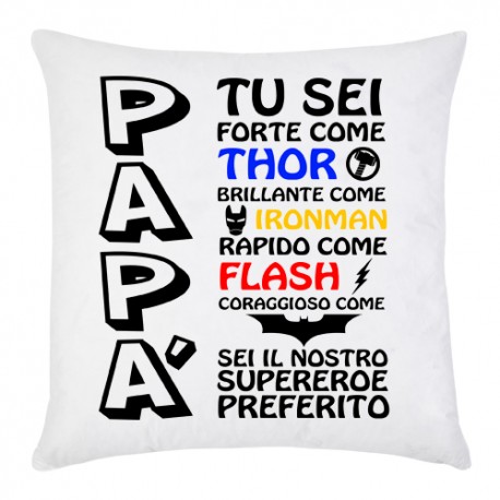 Cuscino Papà nostro Supereroe
